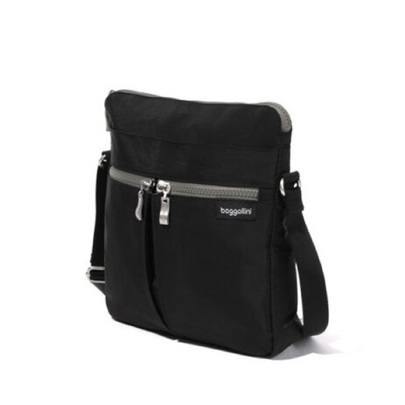 Baggallini Handbags - Baggallini Crossbody Comrade Bag Purse Black Nylon Zipper